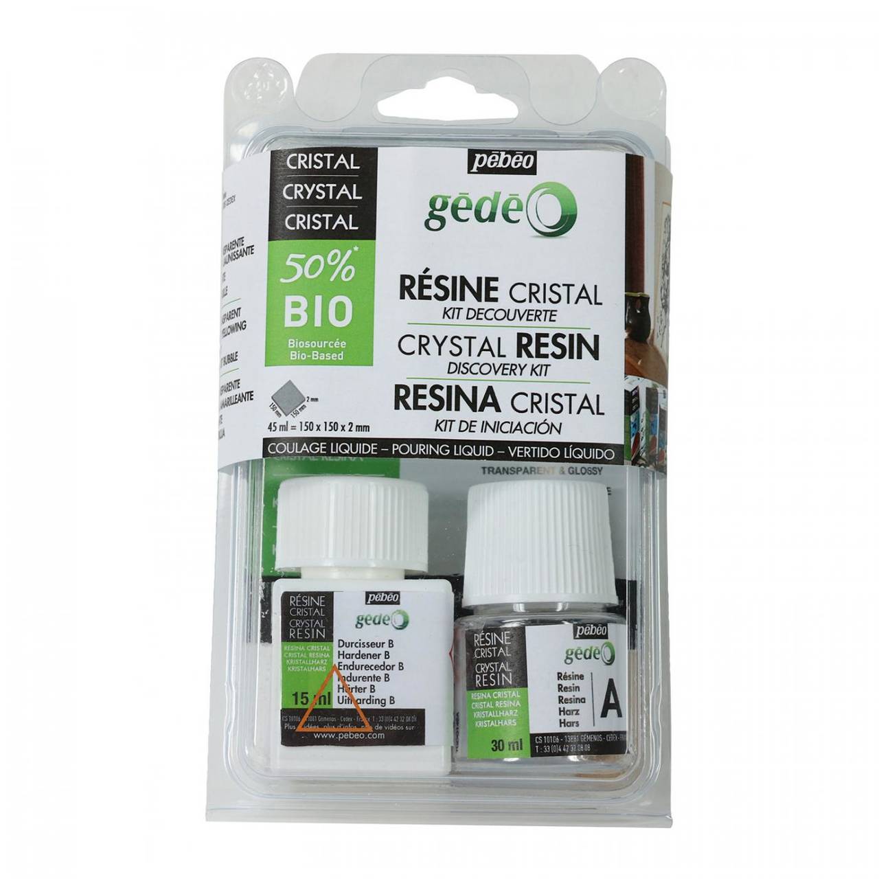 BIO krištáľová živica Gédéo, (Pébéo), číra, (45 ml)