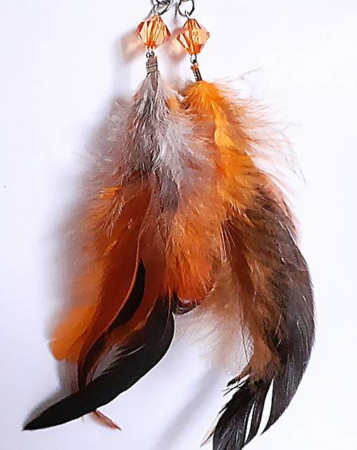 Náušnice - Náušnice - perie  - 13547363_