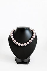 Náhrdelníky - perlový náhrdelník - BIG (odtieň mauve) - 13548195_