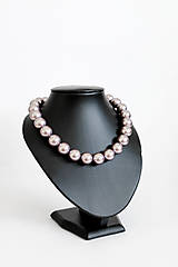 Náhrdelníky - perlový náhrdelník - BIG (odtieň mauve) - 13548196_