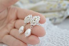 Náušnice - Vintage perlové náušnice (Ag925) (White) - 13547401_