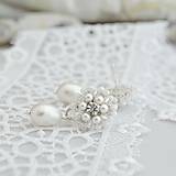 Náušnice - Vintage perlové náušnice (Ag925) (White) - 13547403_