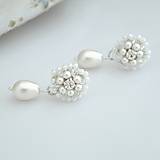 Náušnice - Vintage perlové náušnice (Ag925) (White) - 13547404_