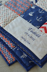 Detský textil - Personalizovaná deka s menom a dátumom narodenia bábätka - 13548856_