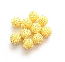 Korálky - Akrylové "Bubble" korálky 10 mm - 10 ks (Žltá) - 13551212_