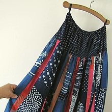 Sukne - KOLIK KOUSKŮ? modrotisková sukně patchwork - 13549341_