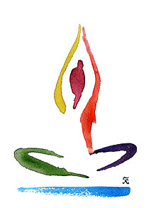 Obrazy - Yoga, Joga obraz akvarel výtlačok (print) - 13550952_