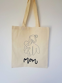 Nákupné tašky - •ručne maľovaná plátená taška - Mama• - 13549908_