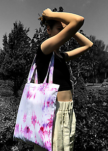 Veľké tašky - Batikovaná taška "Cukríková" - 13550373_