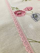 Úžitkový textil - Štola-  maky v ružovej krajke - 13552491_