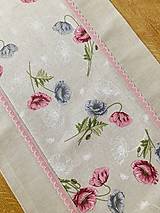 Úžitkový textil - Štola-  maky v ružovej krajke - 13552493_