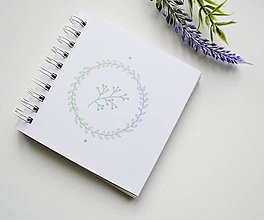 Papiernictvo - Zápisník minimalistický kvet - 13553365_