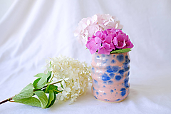 Nádoby - Swirly váza z kolekcie Ráno (Mandľový kvet) - 13553246_