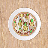 Dekorácie - Grafika potlač na koláč - vzor ananás - 13553767_