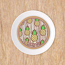Dekorácie - Grafika potlač na koláč - vzor ananás - 13553767_