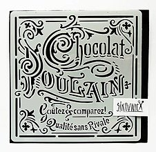 Nástroje - Šablóna Stamperia - 18x18 cm - chocolat Poulain - 13555079_