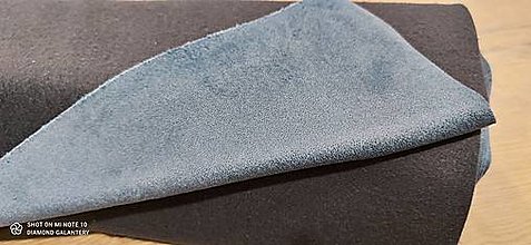 Textil - Koženka -  Cena za 10 centimetrov (Modrá) - 13554180_