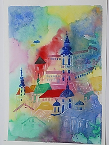 Obrazy - Banská Štiavnica ,akv.3 - 13555740_