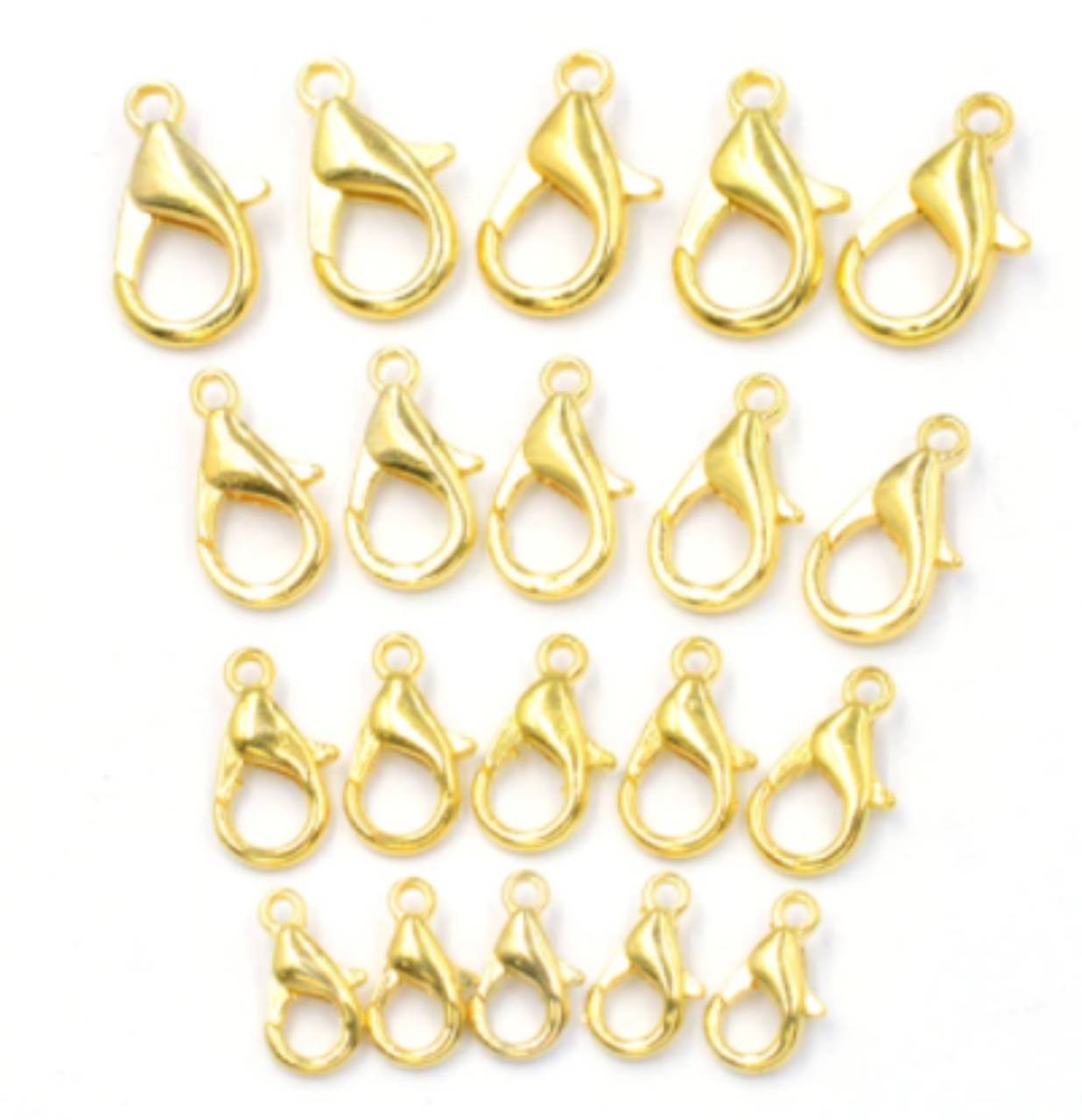 Karabínka zlatá 10/12/14 mm