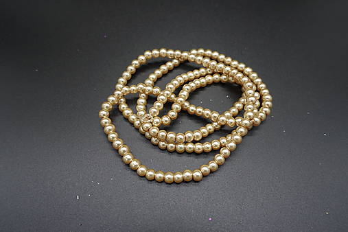 Korálky - Okrúhle sklenené 5 rz.f (šnúra/185ks) (7) - 13556936_