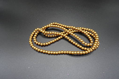 Korálky - Okrúhle sklenené 5 rz.f (šnúra/185ks) (8) - 13556937_