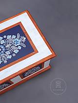 Nábytok - Maľovaná truhlica - Modrotlač (rôzne veľkosti) - 13559025_