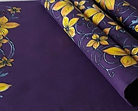 Úžitkový textil - Maľované prestieranie pod tanier - fialové, 44 x 32 cm - 13558738_