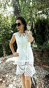 Šaty - Biele letné háčkované šatičky - 13560462_