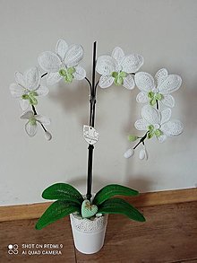 Dekorácie - Orchidea háčkovaná - 13560361_