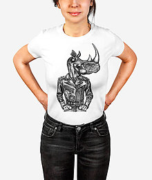 Topy, tričká, tielka - Dámske tričko RhinoMan - 13563096_