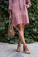 Šaty - Mušelínové šaty ružové - 13562895_
