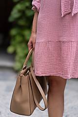 Šaty - Mušelínové šaty ružové - 13562896_