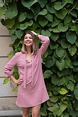 Šaty - Mušelínové šaty ružové (36) - 13562910_