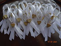 Svadobné pierka - Jednoduché biele pierka a srdiečko - 13562244_