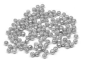 Korálky - voskované perly 4 mm 60kusov (Šedá) - 13562391_