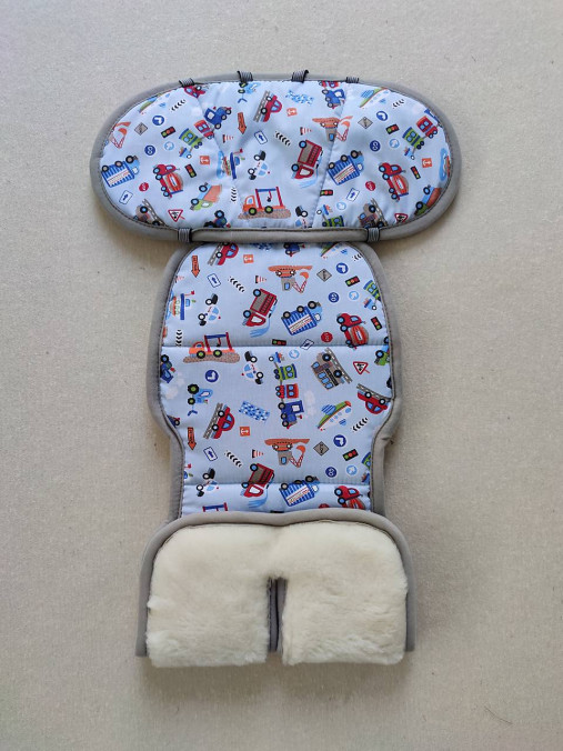 Detský textil - VLNIENKA Podložka do autosedačky britax romer king 2 9-18 kg 100% Merino proti poteniu a prechladnutiu Hasiči - 13569653_