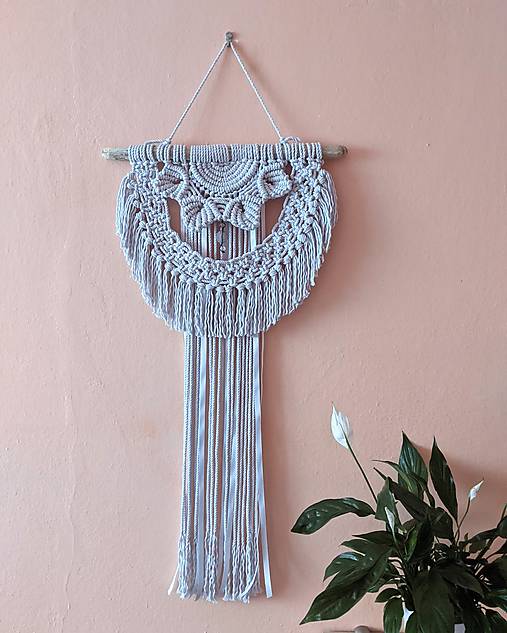 Dekorácie - Macramé Boho Mesačný svit - 13568127_