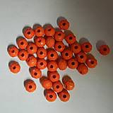 Plastové brúsené korálky rondelky 6x5 mm oranžové