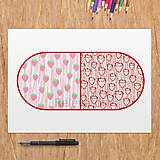 Grafika - Relaxačná pilulka ovocná - vizuálna príchuť jahoda - 13567791_
