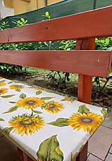 Úžitkový textil - Sedák na lavicu slnečnica na režnej - 13572565_