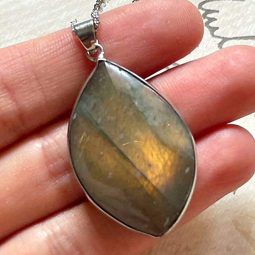 Labradorite Steel Necklace / Oceľový náhrdelník s labradoritom