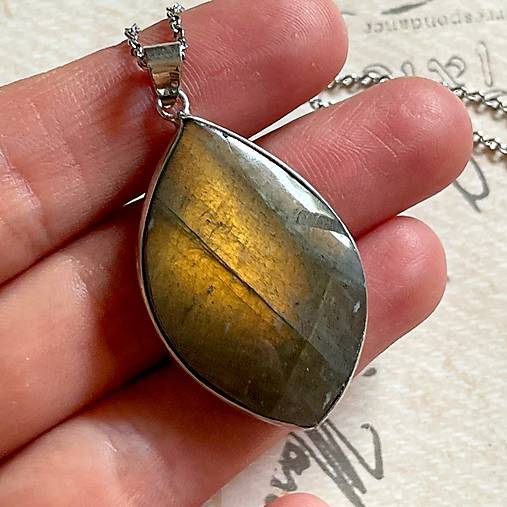 Labradorite Steel Necklace / Oceľový náhrdelník s labradoritom