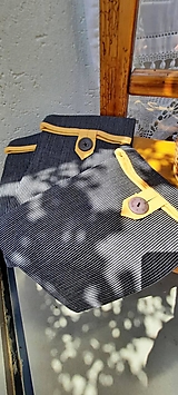 Úžitkový textil - Desiatové vrecúško dvojvrstvové na gombík _ Elegán so slnkom v duši - 13572198_