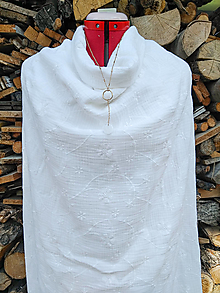 Sukne - Mušelínový komplet - blúzka + sukňa (rôzne farby) (biela (kvety)) - 13571902_