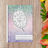 Papiernictvo - Zápisníky Farebná jeseň (ornamentový – list oválny) - 13571806_