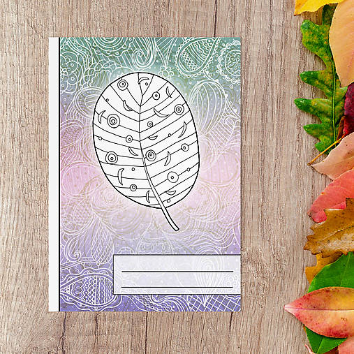 Zápisníky Farebná jeseň (ornamentový – list oválny)