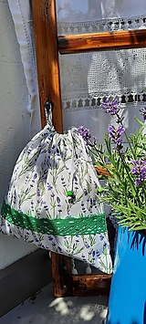 Úžitkový textil - Bavlnené vrecko do domácnosti_ ekoobal levanduľa - 13574373_
