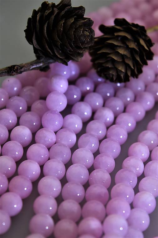 Minerály - jadeit "kunzitový" korálky 8mm - 13576571_