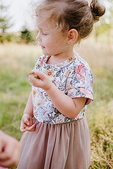 Detské oblečenie - Detské šaty Klára  (Béžová) - 13576417_