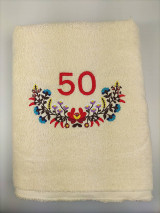 Úžitkový textil - Osuška 50 červené číslo - 13578171_
